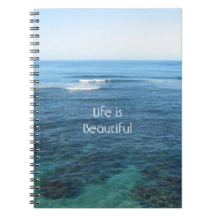 Caderno Espiral Recifes de Coral do Oceano Kauai Havaí (minha foto