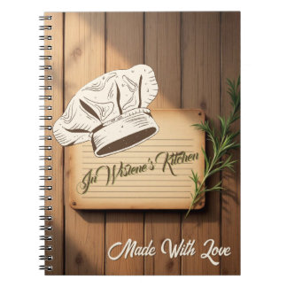Caderno Espiral Recipe Journal for New Traditions | Wooden Recipe