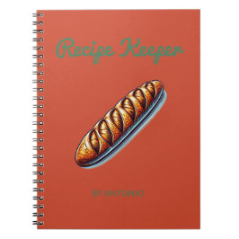 Caderno Espiral Recipiente Panificação Terracotta Green Baking Lov