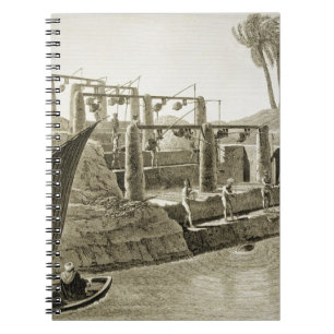 Caderno Espiral Recolhendo a água do Nile, chapeie 6 de Volum