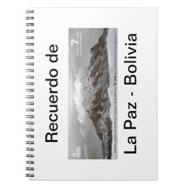 Caderno Espiral recuerdo de Las Paz