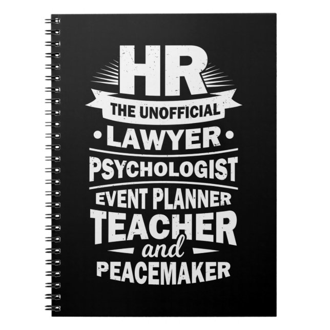 Caderno Espiral Recursos humanos orgulhosos (Frente)