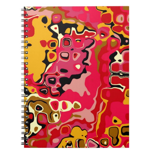 Caderno Espiral Red ABSTRACTION - Mosaic (Frente)