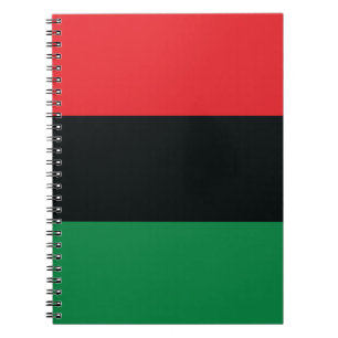 Caderno Espiral Red, Black and Green Flag