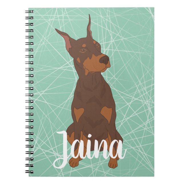 Caderno Espiral Red Doberman Pinscher (Frente)
