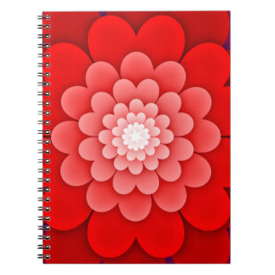 Caderno Espiral Red Floral Mandala-58566