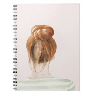 Caderno Espiral Red Hair Top Knot