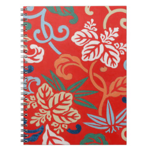 Caderno Espiral Red Hawaiian Japan Kimono