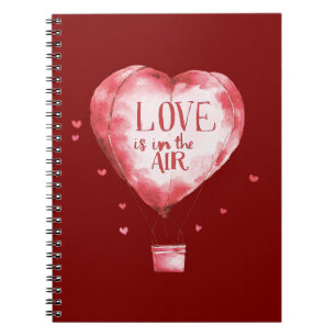 Caderno Espiral Red Hearts Love Balon