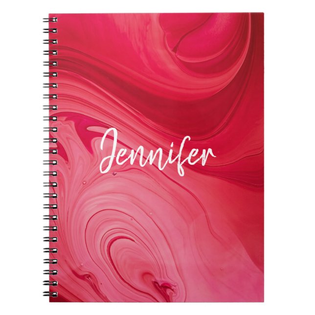 Caderno Espiral Red Hot Swirls Personalizado (Frente)