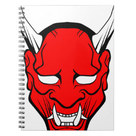 Caderno Espiral Red Japan Hannya Mask