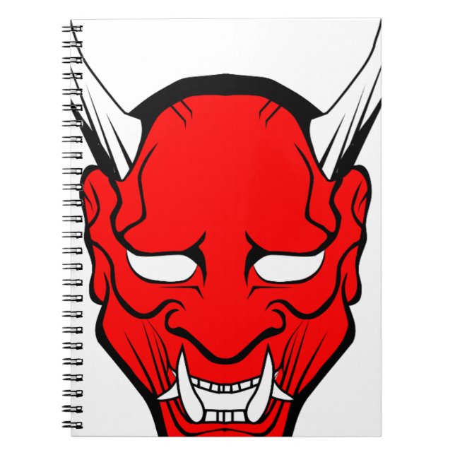 Caderno Espiral Red Japan Hannya Mask (Frente)
