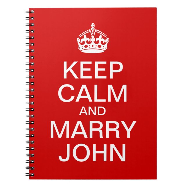 Caderno Espiral Red Keep Calm and Casado Grom (Frente)