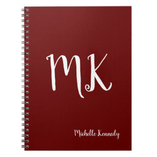 Caderno Espiral Red Modern Professional Brownish Personalizado