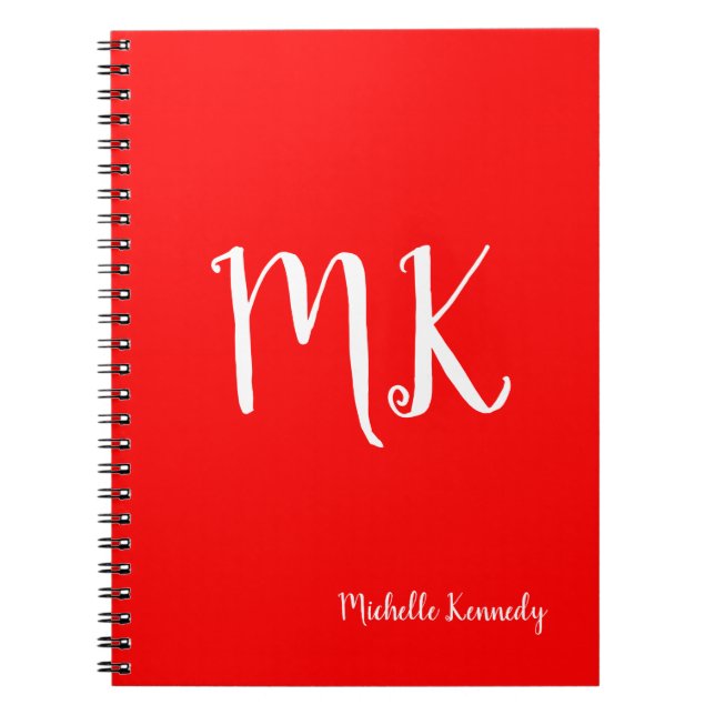 Caderno Espiral Red Modern Professional Personalizado (Frente)
