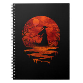 CADERNO ESPIRAL RED MOON ANIME SILHOUETTE
