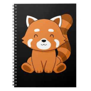Caderno Espiral Red Panda Gift Kids Women Kawaii Red Panda