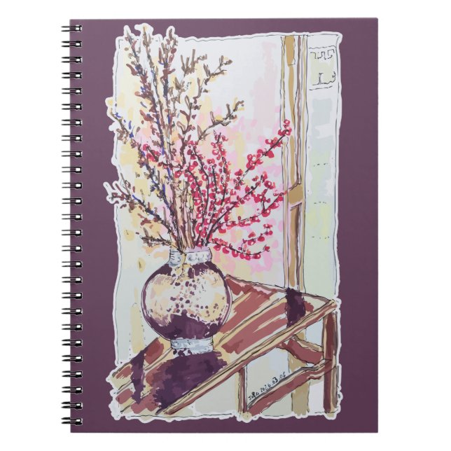 Caderno Espiral Red Plum Blossoms (Frente)