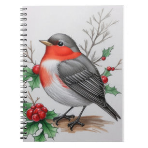 Caderno Espiral Red Robin Bird