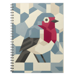 Caderno Espiral Red Robin in Vector Block Spiral Notebook