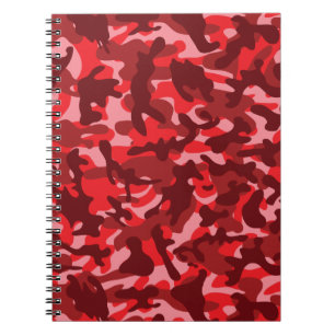 Caderno Espiral Red Salmon Camouflage