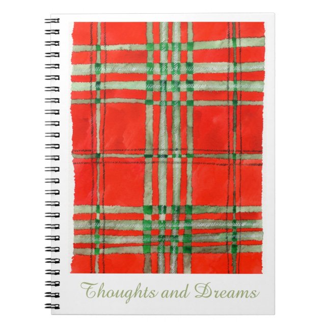 CADERNO ESPIRAL RED SCOTT TARTAN 6,5X8,75 (Frente)