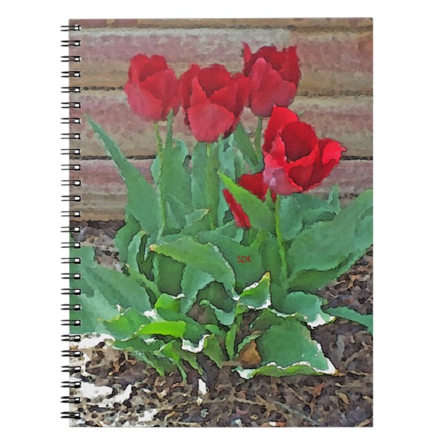 Caderno Espiral Red Tulips Art (Frente)