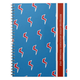 Caderno Espiral Red White Blue Restrito Access Lightning Bolt