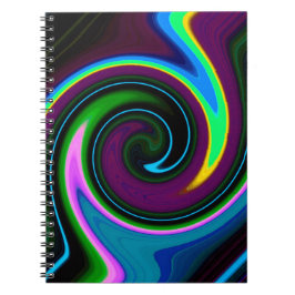 Caderno Espiral Redemoinho Azul Retro