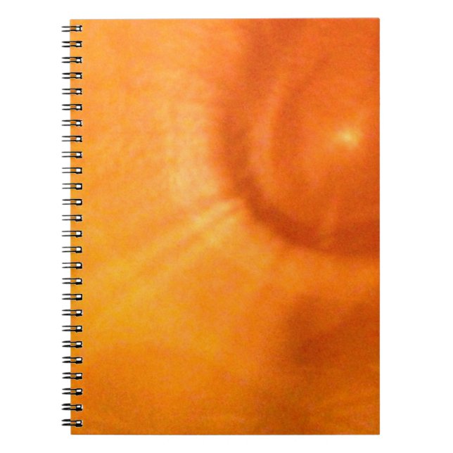 Caderno Espiral Redemoinho Laranja Iluminado (Frente)