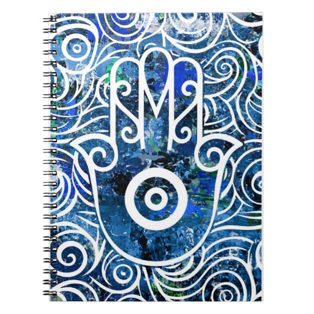 Caderno Espiral Redemoinhos Hamsa (Frente)