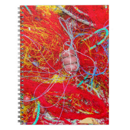 Caderno Espiral Redes de pesca coloridas