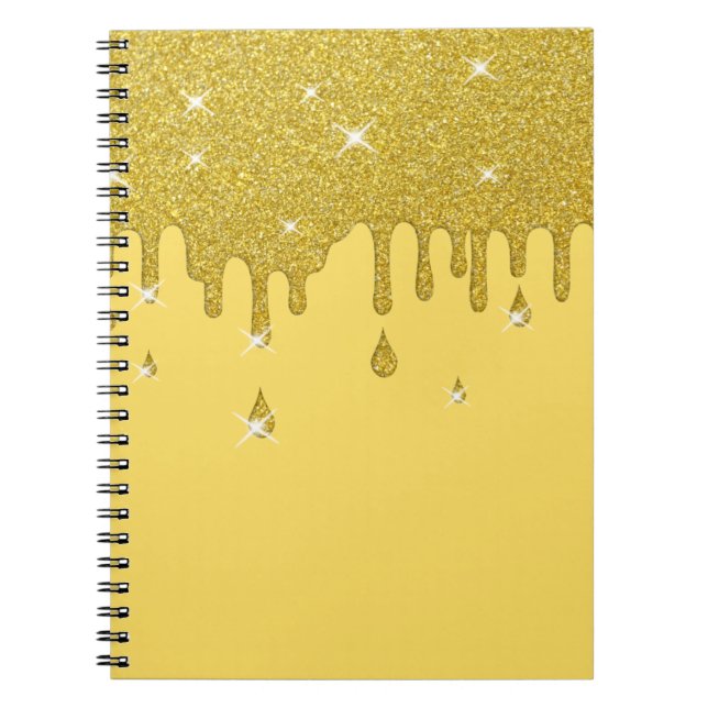 Caderno Espiral Reduzir o Efeito Dourado da Glitter e as Sparkles (Frente)