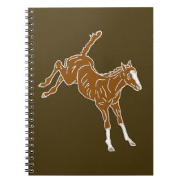 Caderno Espiral Refeição de Cavalo - uni-coloração transparente.