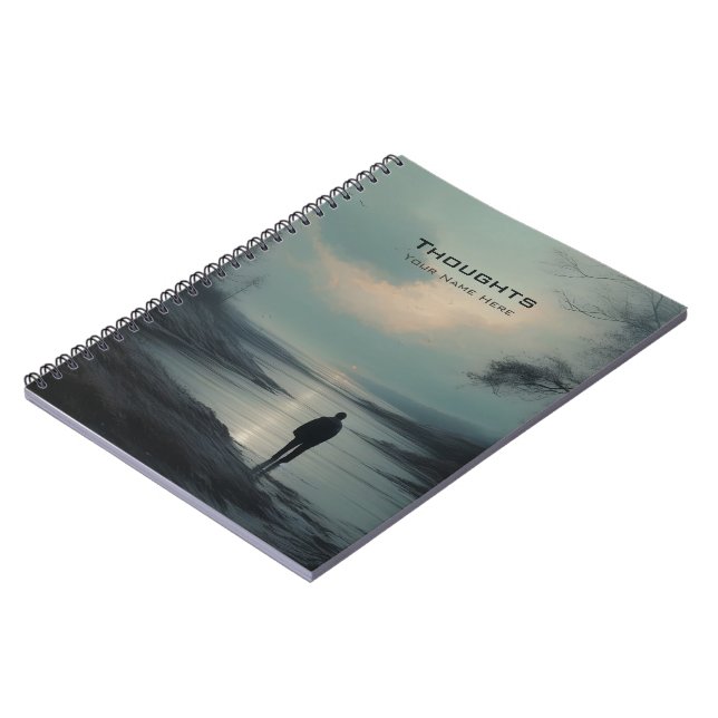 Caderno Espiral Reflective Solitude - Customizable Notebook (Left Side)