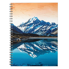 Caderno Espiral Reflexão de uma Montanha | Diário para notebook