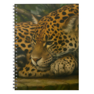 Caderno Espiral Reflexão sobre Jaguar - Impressão de Arte sobre Se