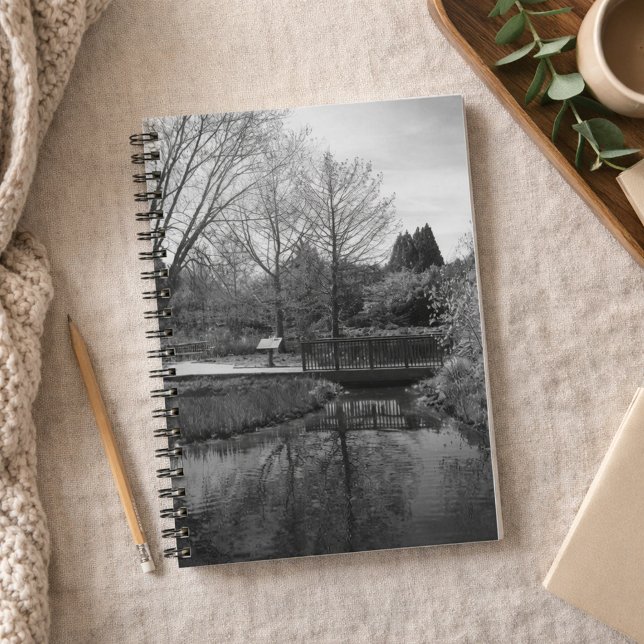 Caderno Espiral Reflexões Preto e Branco Natureza  (Criador carregado)