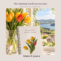 Reflexos de Tulipa — Diário Luxuoso Branco Cintila