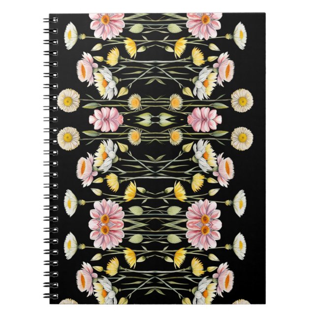 Caderno Espiral Reflexos Florais (Frente)