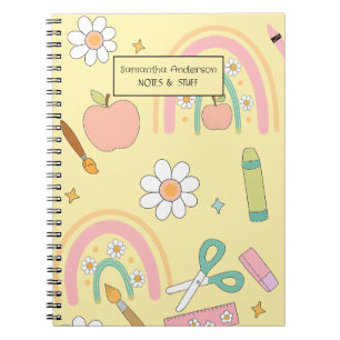 Caderno Espiral Refúgio ao padrão escolar Abastecimento escolar