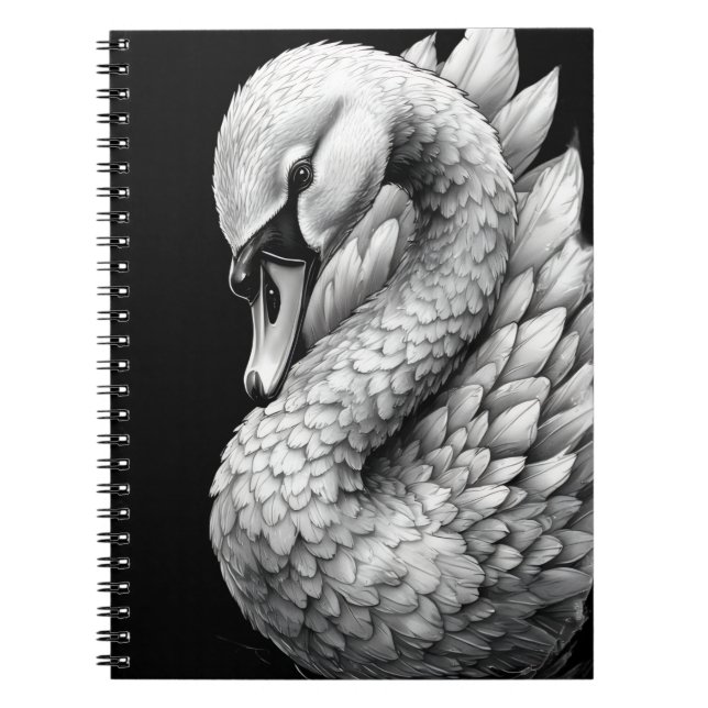 Caderno Espiral "Regal the White Swan" Spiral Notebook (Frente)