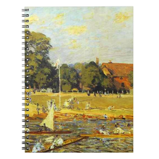 Caderno Espiral Regata em Hampton Court Alfred Sisley Poster (Frente)