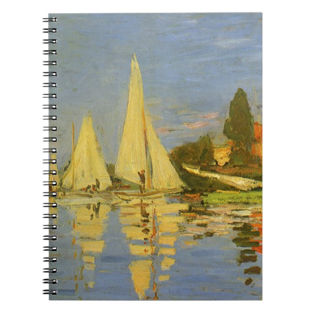 Caderno Espiral Regatta na Argentina por Claude Monet (Frente)