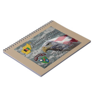 Caderno Espiral Regimento Afegão de Combate Veterano 75º Ranger