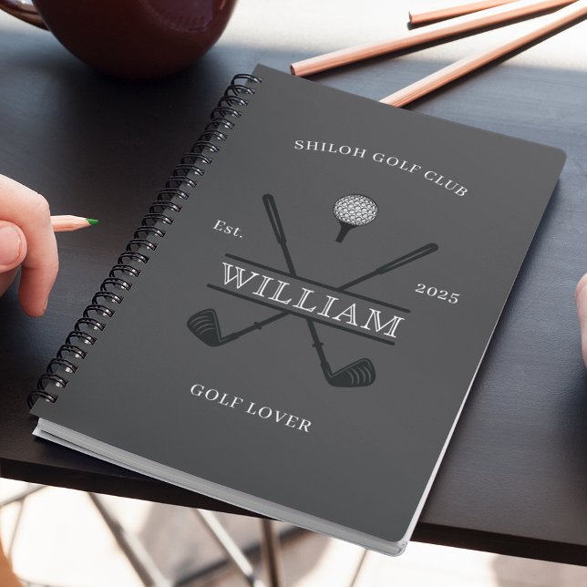 Caderno Espiral Registro de Cruz do Clube de Amantes de Golfe (Criador carregado)