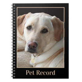 Caderno Espiral Registro de Pet do Retriever Labrador Amarelo