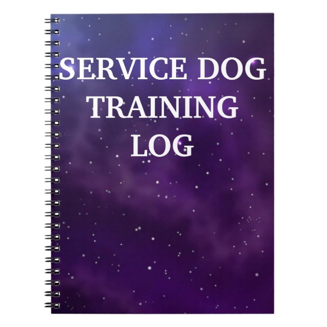 Caderno Espiral Registro de treinamento do Service Dog (Frente)