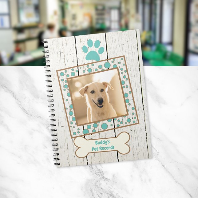 Caderno Espiral Registros e Cuidados de Animais de Estimação (Criador carregado)