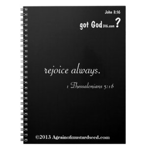 Caderno Espiral regozijar-se sempre com o notebook gotGod316.com